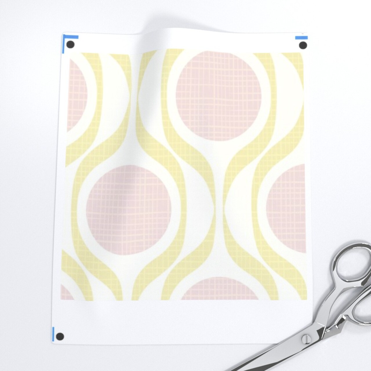 Mod Floral Retro Pink Yellow Cheerful Playful Delicate Romantic Custom Printed Fabric by Spoonflower Various Fabrics by the Yard or Fat Quarter